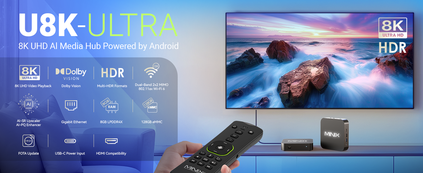 U8K smart tv box