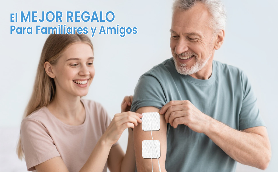 Collage de marketing que muestra a varias personas disfrutando y compartiendo pequeños paquetes de productos blancos, con texto en español superpuesto.