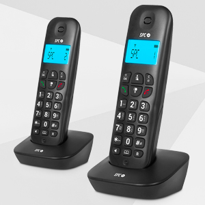 SPC Air Pro Dúo inalámbricos dect teléfono dos manos libres pantalla iluminada GAP modo ECO