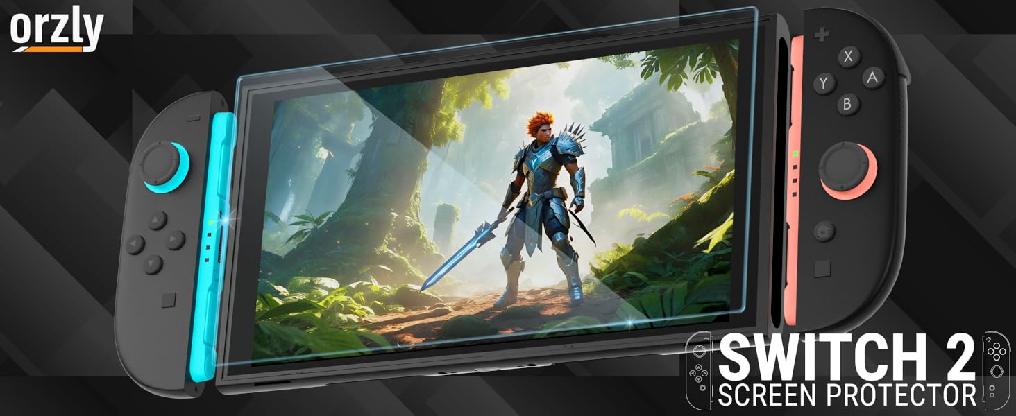 Protege tu Nintendo Switch 2 con protectores de vidrio templado Orzly para máxima durabilidad.