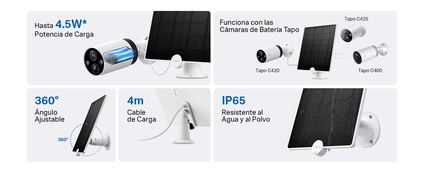 Tapo A200 - Panel Solar para las Cámaras de Batería Tapo