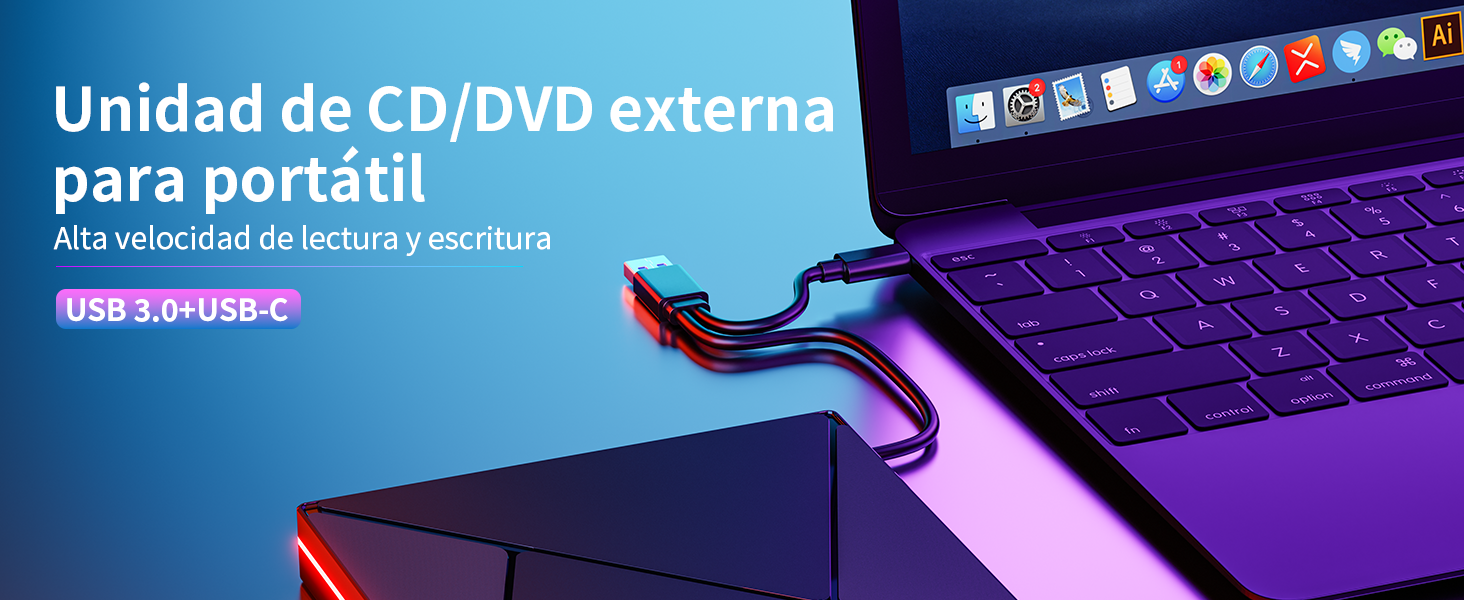 Lector CD DVD Externo
