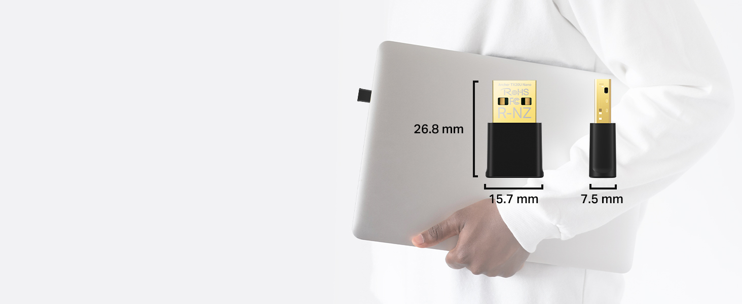 Archer TX20U Nano - Adaptador USB inalámbrico Wi-Fi 6 AX1800