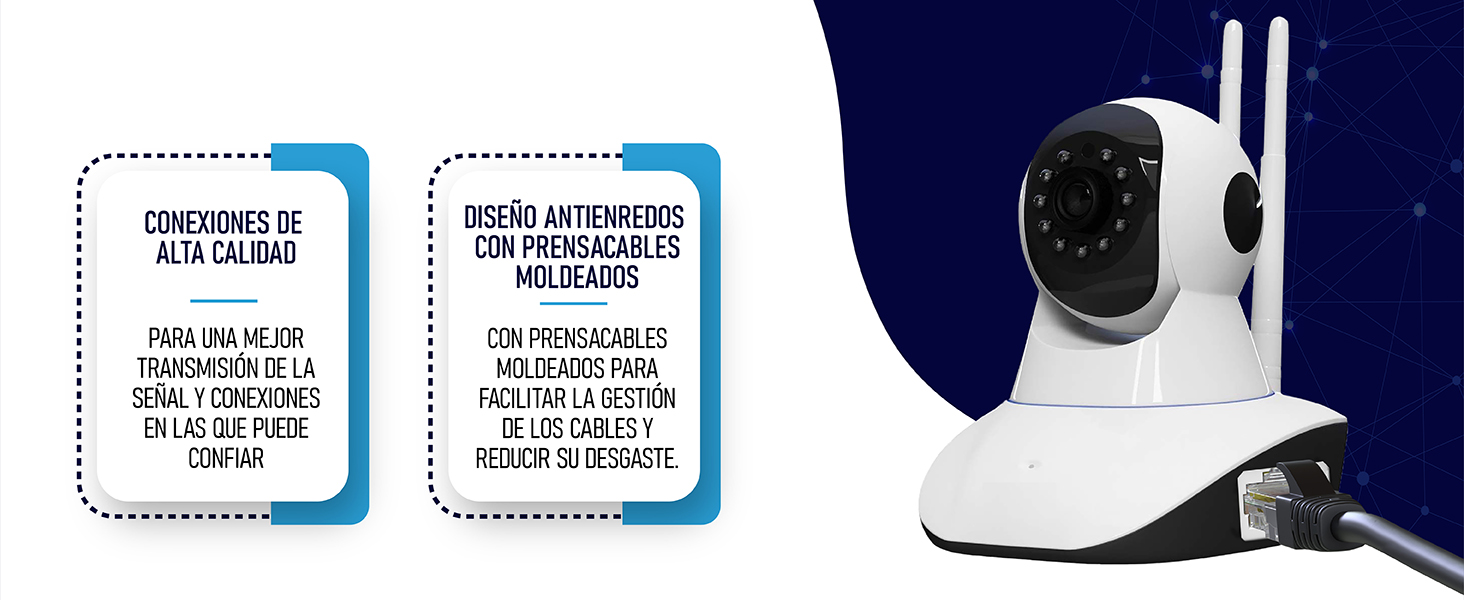 cable Ethernet Cat6 negro alta velocidad, conexión confiable para hogar y oficina RJ45