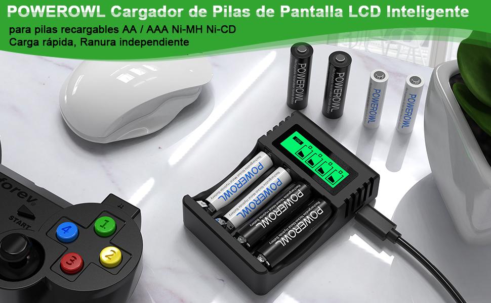 cargador pilas recargables