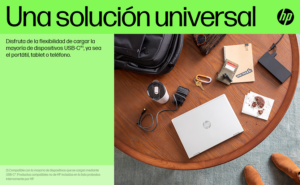 Cargador para portátil USB-C de 65 W HP