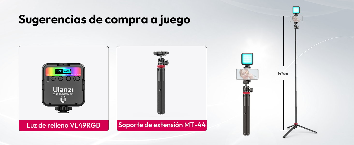 Palo Selfie Largo con Remoto