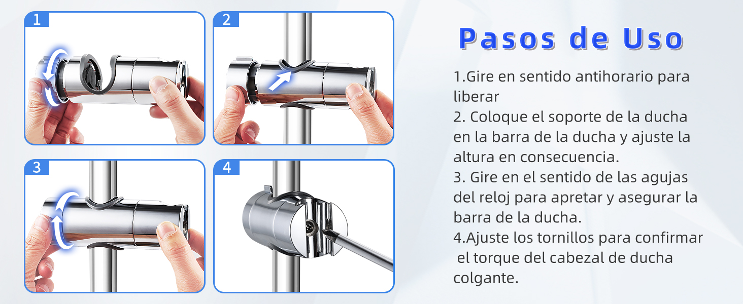 soporte ducha barra