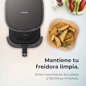 freidora de aire accesorios de papel air fryer moldes repuestos sin aceite paper pack 150 piezas