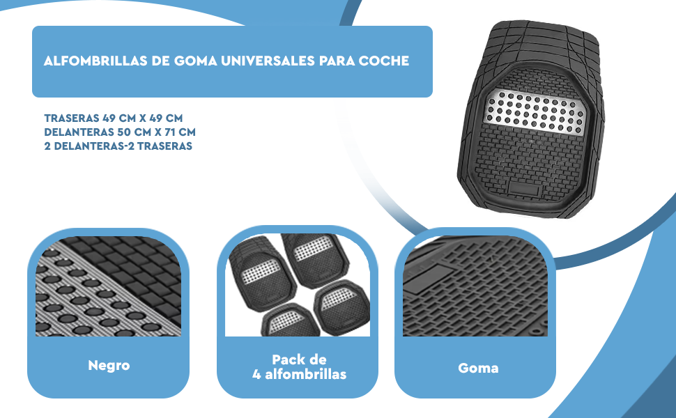Alfombrillas de Goma Universales para Coche