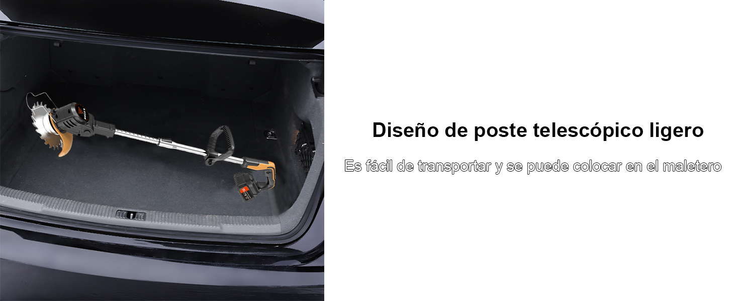 Se puede colocar en el maletero Desbrozadora multifunción portátil