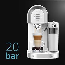 Machine à café semi-automatique 20 bars thermoblock café moulu dosettes