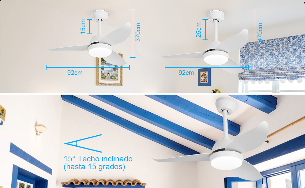 ventilador techo con luz