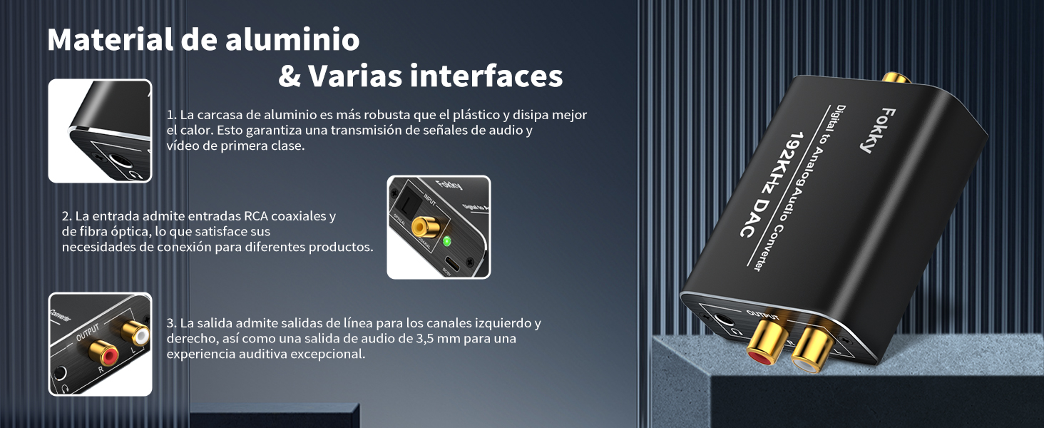 dac dac hifi adaptador audio optico a jack conversor de audio digital a analógico