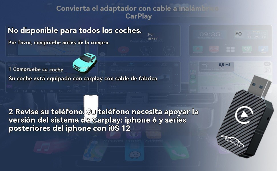 Adaptador Carplay Inalámbrico
