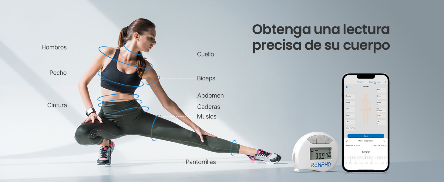 cinta metrica Cinta Métrica Inteligente Cintas Métricas Bluetooth Fitness bascula inteligente