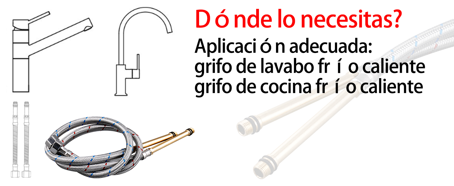 latiguillo grifo cocina