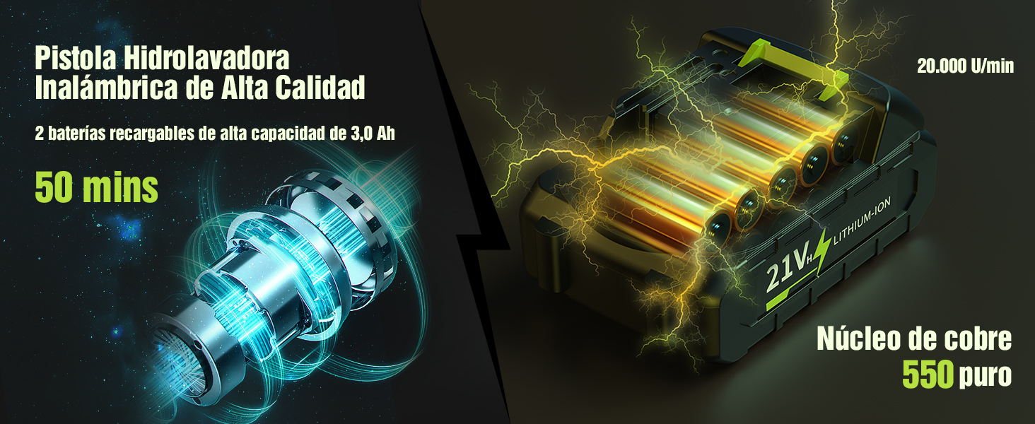 Hidrolimpiadora de Batería
