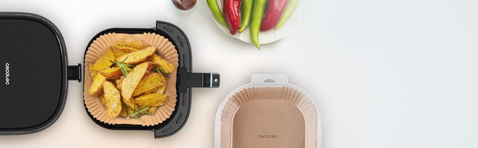 freidora de aire accesorios de papel air fryer moldes repuestos sin aceite paper pack 150 piezas