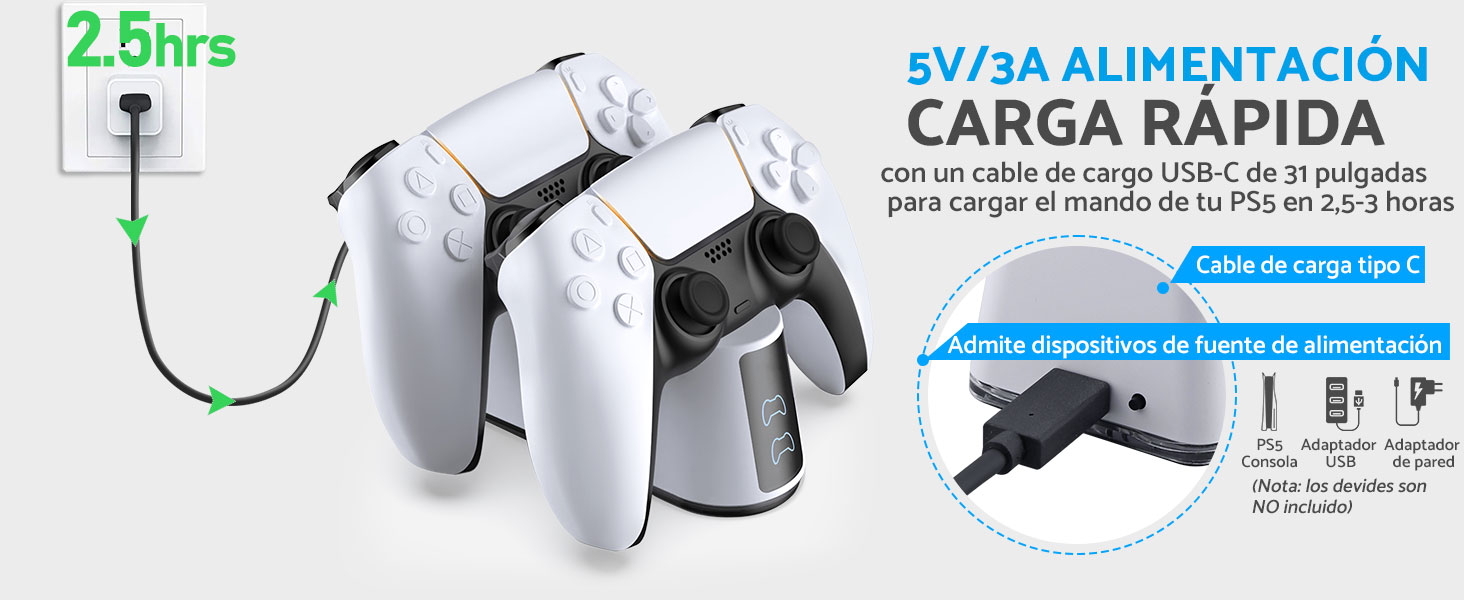 base de carga para PS5