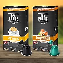 coffee capsules, nespresso compatible, degradable, espresso, crema, melange, ground, roasted,