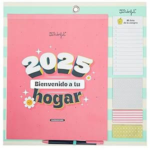Calendario de pared magnético 2024 azul - Trae buenos momentos, planazos… y la cena, ya de paso