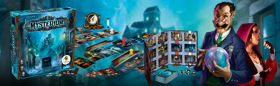Mysterium juego de mesa Libellud Asmodee familiar party game deducción cooperativo misterio