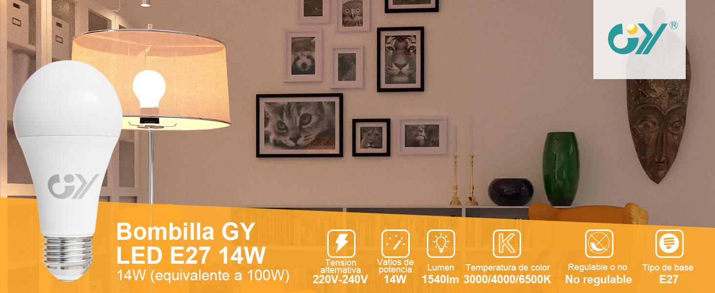 GY Bombilla LED E27 14W