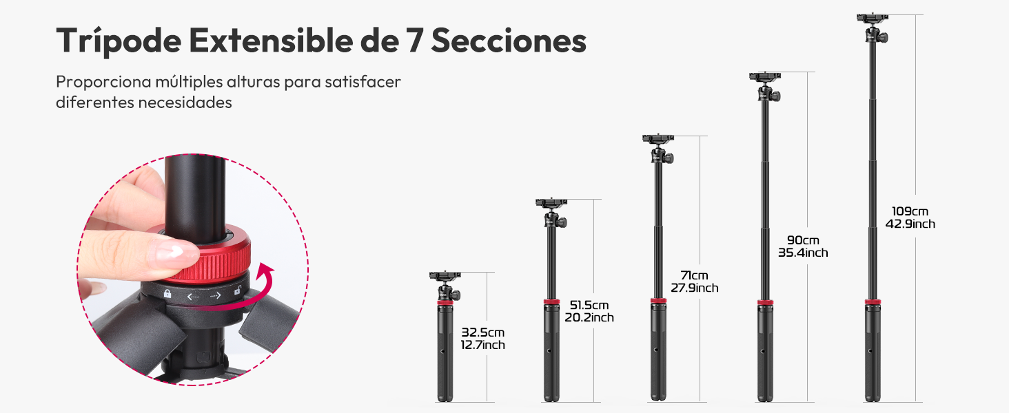 ULANZI Tripode para Móvil 147 cm