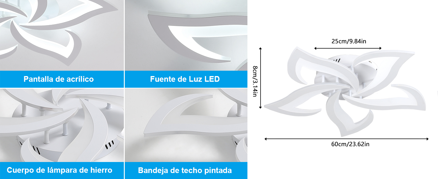 plafón de techo led lámpara de techo led lámpara de araña moderna colgante lámpara colgante
