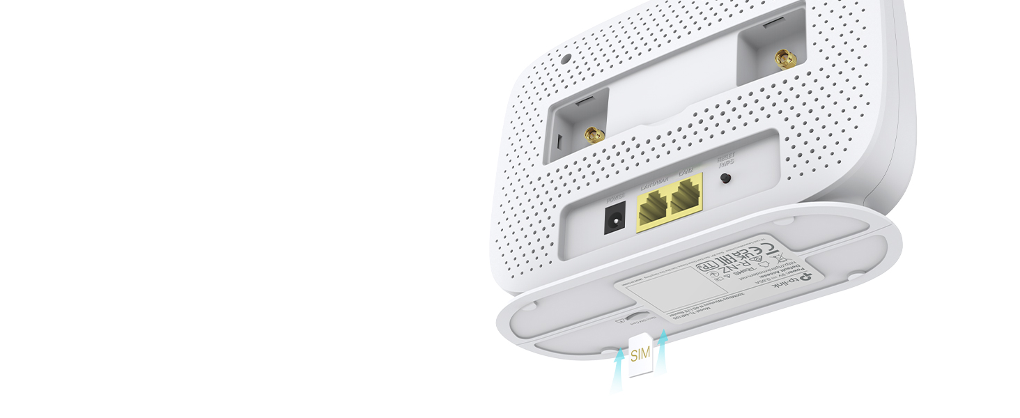 TP-Link TL-MR105 - Router 4G LTE Wi-Fi N 300 Mbps, Inserta una SIM y Listo, Conecta 32 Dispositivos