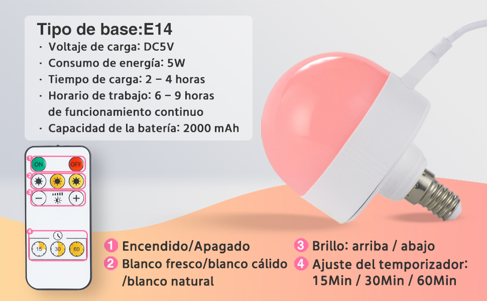 Bombillas recargables e14
