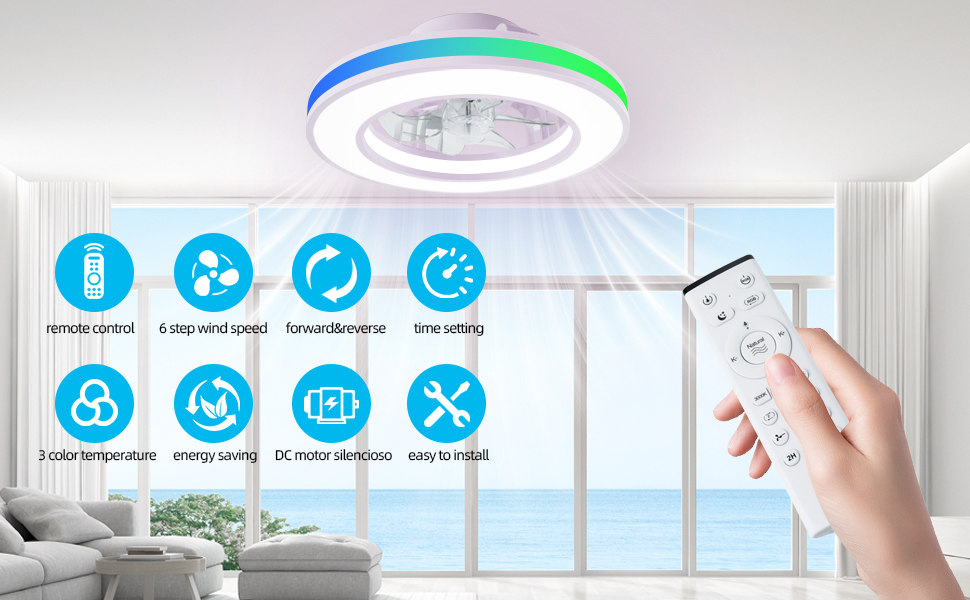 ventilador de techo con luz