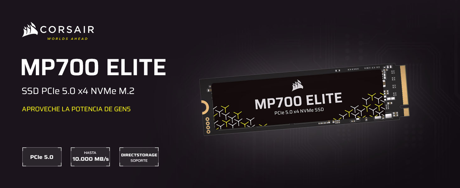 corsair mp700 elite, mp700 elite, pcie 5.0 ssd, directstorage, m.2 ssd,