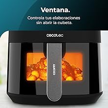 ventana de visualización / Freidora dietética / 4 litros / 9 menús / 1400 W de potencia