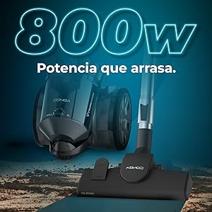 aspiradora trineo sin bolsa con cable aspirador 2 litros capacidad accesorios compacto ligero 20kPa