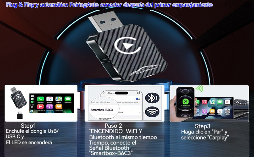 Adaptador Carplay Inalámbrico