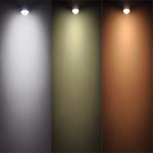 Tres temperaturas de color 3000k, 4000k, 6500k