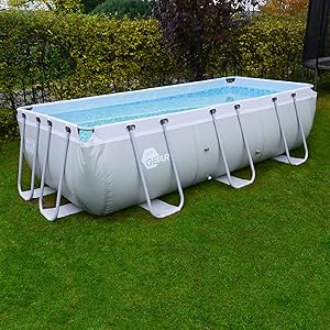 Pool 4 x 2 x 1 Schwimmbecken Planschbecken Stahlrahmenbecken