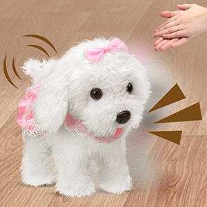 control remoto eléctrico felpa interactivo cachorro perro mascota para niñas
