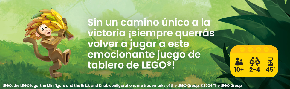 Monkey Palace Dotted Games Lego Asmodee animales monos palacio plátanos construcción competitivo