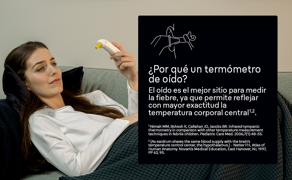 Termómetro; oído; Braun; ThermoScan; Age Precision; fiebre; clínicamente preciso; fiable;
