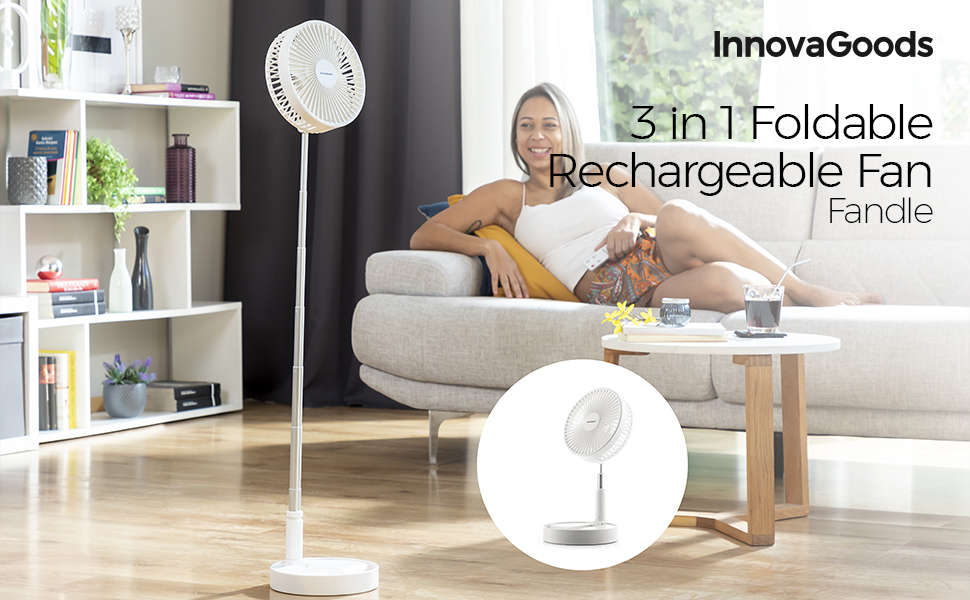 ventilador, extensible, portatil, inalambrico, calor, verano, fresco