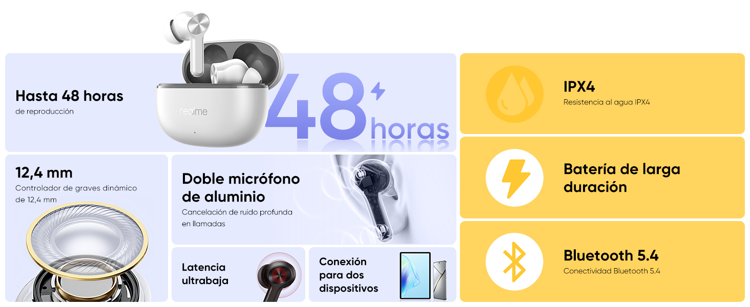 Realme T200 Lite Air 5 6 7 Pro T110 T310 cascos inalambricos auriculares audifonos inalambricos
