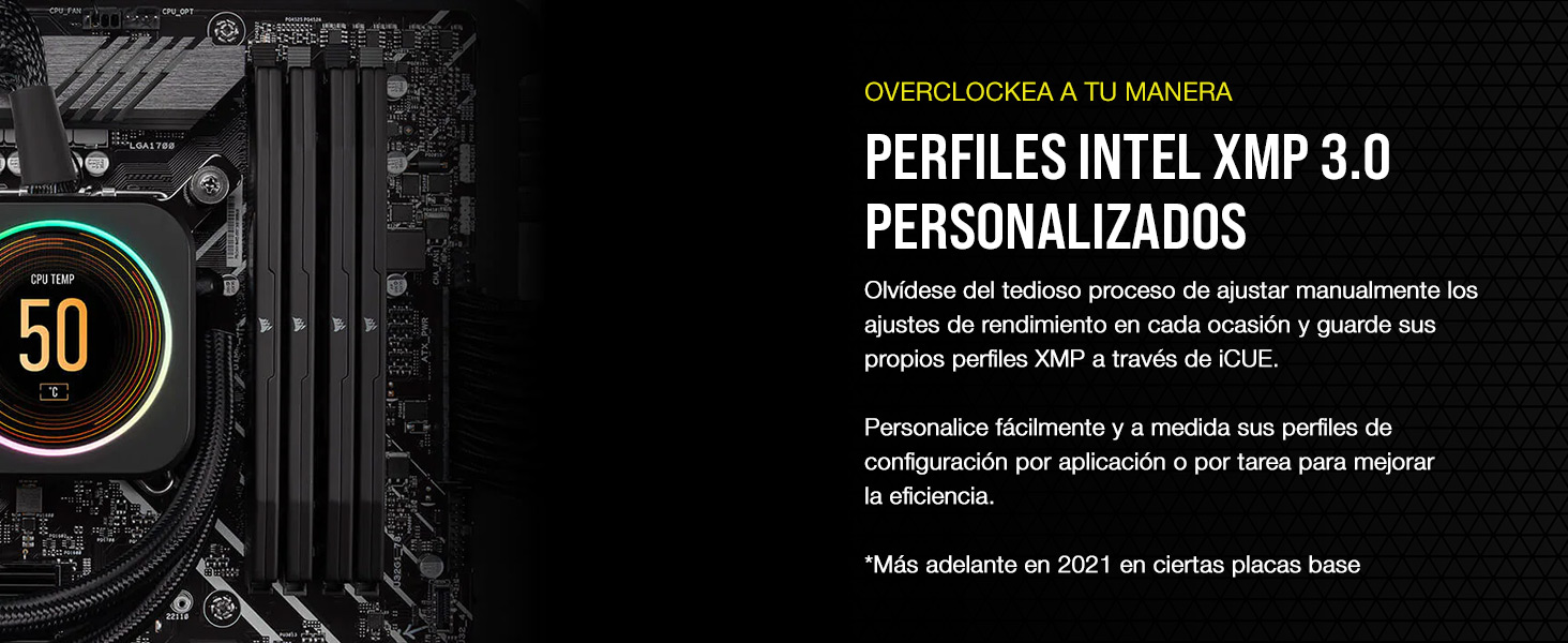 Perfiles Intel XMP 3.0 personalizados: