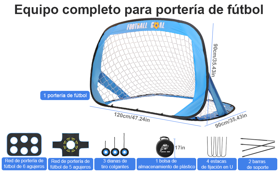 portería de futbol para niños