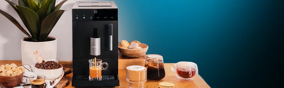 cafetera superautomática automática compacta café crema 19 bares espressos americanos grano vapor