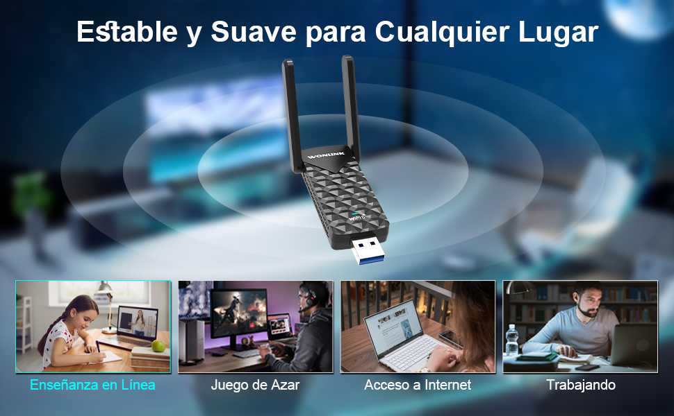 Adaptador WiFi USB Inalámbrico