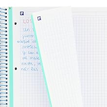 Europeanbook. cuaderno, cuadernos, multiasignatura, hojas colores, asignaturas, negro