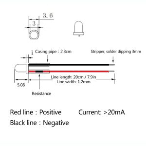 LED Diode Wired